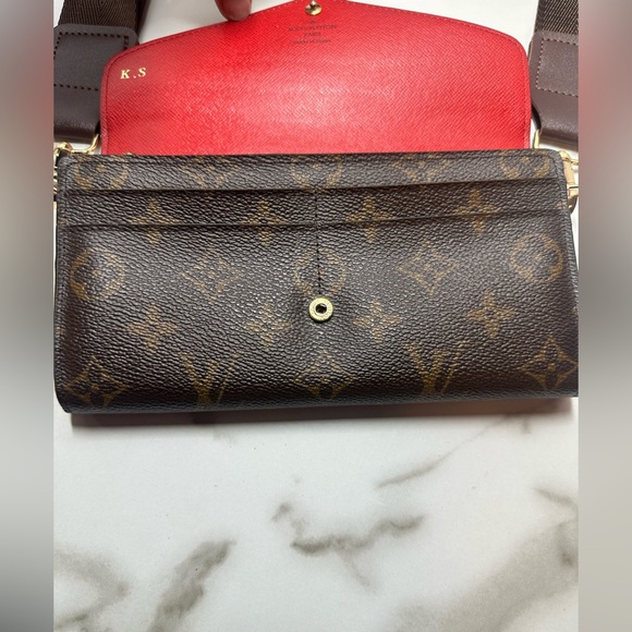 Authentic LOUIS VUITTON Monogram Sarah Wallet to Crossbody Shoulder Bag - Picture 8 of 12